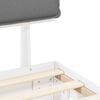vidaXL Estructura de Cama con Cabecera Tapizada Gris Claro 90 x 190 cm
