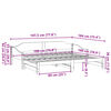 vidaXL Sof&aacute; cama nido sin colch&oacute;n madera maciza blanco 90x190 cm