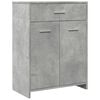 vidaXL Armario de ba&ntilde;o madera contrachapada gris hormig&oacute;n 60x33x80 cm
