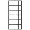vidaXL Puerta corredera ESG vidrio y aluminio negra 90x205 cm