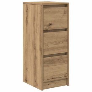 vidaXL Aparador de madera de ingenier&iacute;a roble artisan 29,5x34x76 cm