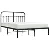 vidaXL Estructura cama sin colch&oacute;n con cabecero metal negro 140x190 cm