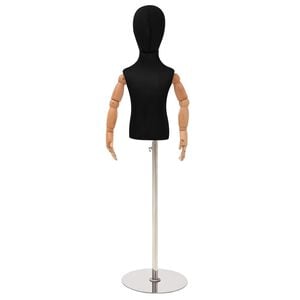 vidaXL Maniqu&iacute; Ajustable de 120-157 cm con Base Unisex PP Negro