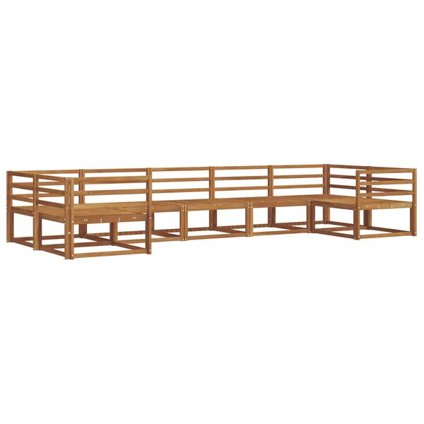 vidaXL Conjunto de sof&aacute;s de exterior 7 pcs Natural