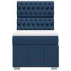 vidaXL Cama box spring con colch&oacute;n tela azul 90x190 cm