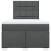 vidaXL Cama box spring con colch&oacute;n tela gris oscuro 120x190 cm