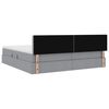 vidaXL Cama con almacenamiento y colch&oacute;n Gris Claro 200 x 200 cm