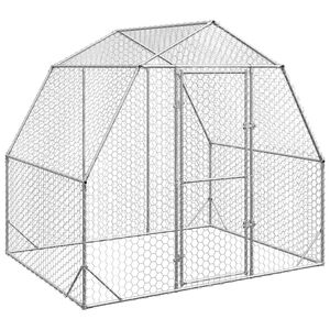 vidaXL Gallinero 2,5x2x2,25 m acero galvanizado
