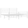 vidaXL Estructura cama sin colch&oacute;n con estribo metal blanco 183x213 cm