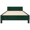 vidaXL Estructura de cama sin colch&oacute;n terciopelo verde oscuro 80x200cm