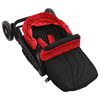 vidaXL Cochecito/Silla de beb&eacute; 2 en 1 acero rojo y negro