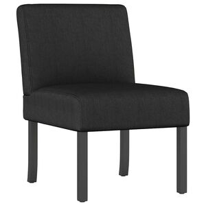 vidaXL Silla tapizada de tela negro