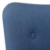 vidaXL Sill&oacute;n con taburete reposapi&eacute;s de tela azul