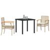 vidaXL Conjunto de Comedor de Jard&iacute;n 3 pcs Beige rat&aacute;n sint&eacute;tico