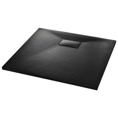 vidaXL Plato de ducha SMC negro 90x80 cm