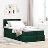 vidaXL Estructura de cama otomana colch&oacute;n terciopelo verde oscuro