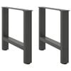 vidaXL Patas para mesa de centro antracita (2 unidades, 50 x 42-43 cm, acero)