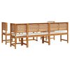 vidaXL Juego Bistro de Jard&iacute;n 6 pcs Marr&oacute;n Madera de Acacia S&oacute;lida