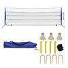 vidaXL Red de b&aacute;dminton con volantes 500x155 cm