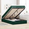 vidaXL Cama otomana con colch&oacute;n 120x190 cm terciopelo verde oscuro