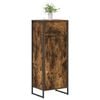 vidaXL Gabinete de Ba&ntilde;o con caj&oacute;n Roble Humo 40 x 30 x 100 cm