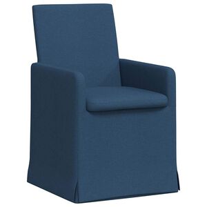 vidaXL Sillas de comedor 2 pcs Azul 57 x 67 x 95 cm tela