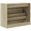 vidaXL Zapatero de madera de ingeniería roble Sonoma 80x34x63 cm