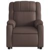 vidaXL Sill&oacute;n reclinable elevable cuero sint&eacute;tico marr&oacute;n