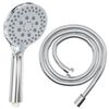 vidaXL Juego de Cabezal de Ducha Cromado 150 cm Acero inoxidable