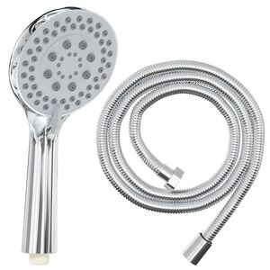 vidaXL Juego de Cabezal de Ducha Cromado 150 cm Acero inoxidable