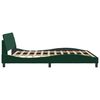 vidaXL Estructura de cama Dover terciopelo verde oscuro 180x200 cm