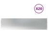 vidaXL Bordes para c&eacute;sped 20 uds 25x103 cm acero galvanizado