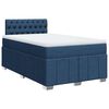 vidaXL Cama box spring con colch&oacute;n tela azul 120x200 cm