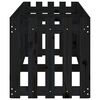vidaXL Arriate elevado jardín con valla madera pino negro 200x50x50cm