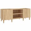 vidaXL Mueble para discos de madera de roble Sonoma 121x38x48 cm