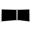 vidaXL Toldo lateral retr&aacute;ctil negro 100x1000 cm