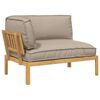 vidaXL Juego de Sof&aacute; Taup&eacute; 133 x 92 x 69 cm Madera de Acacia S&oacute;lida