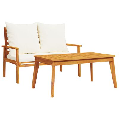 vidaXL Set de muebles de jardín con cojines madera maciza acacia