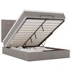 vidaXL Estructura de cama otomana colch&oacute;n tela gris pardo 140x190cm