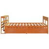 vidaXL Cama sin colchón madera maciza de pino marrón cera 160x200 cm