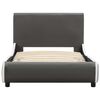 vidaXL Estructura de cama de cuero sint&eacute;tico gris antracita 100x200 cm