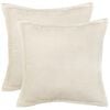 vidaXL Funda de almohada 2 pcs HOUTEN Crema 35 x 35 cm Boucl&eacute;