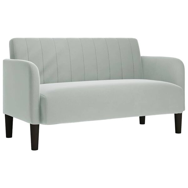 vidaXL Sof&aacute; Loveseat gris claro 109 cm terciopelo