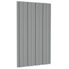 vidaXL Panel para tejado acero galvanizado gris 12 unidades 80x45 cm