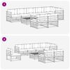 vidaXL Conjunto de sof&aacute;s de exterior 9 pcs Gris Natural y Claro