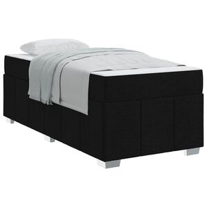 vidaXL Estructura de cama con colch&oacute;n Negro 80 x 200 cm tela