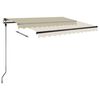 vidaXL Toldo de pie retr&aacute;ctil manual crema 300x250 cm