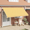 vidaXL Toldo manual retr&aacute;ctil 400 cm naranja y blanco a rayas