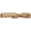 vidaXL Conjunto de sof&aacute;s de exterior con coj&iacute;n 8 pcs Natural y Beige