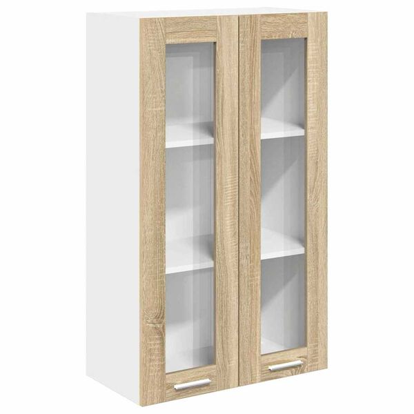 vidaXL Mueble colgante con puerta Roble Sonoma 60 x 31 x 100 cm